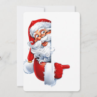 Invitación Papá Noel Espiando – Clipart Navideño Festivo para