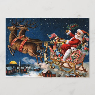 Invitación Papá Noel está viniendo a la ciudad