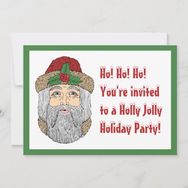 Invitación Papá Noel Navidad (Anverso)