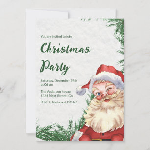 Invitación Papá Noel Navidad