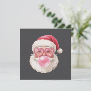 Invitación Papá Noel soplando burbujas Navidad divertida Navi