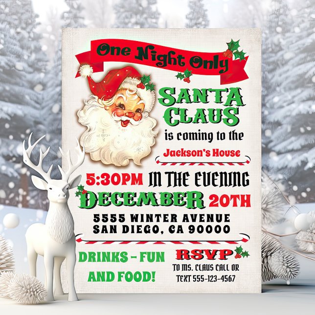 Invitación Papá Noel viene al Fiesta de Navidades del pueblo (Subido por el creador)
