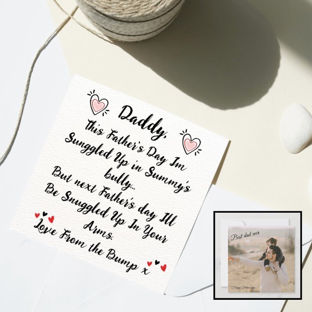 Invitación Papá-para-ser con el Día del Padre con foto (Celebrate Dad-to-Be with Heartfelt Father's Day Cards)