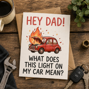 Invitación “Papá, ¿Qué Significa Esta Luz En Mi Coche?”Cita