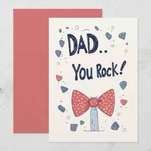 Invitación PAPÁ... ¡ROCK!   Gracioso regalo del Día del Padre