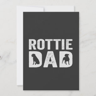 Invitación Papá Rottweiler Divertido Regalo Día del Padre Per