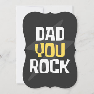 Invitación Papa tú rocas - Día del Padre / Regalo de cumpleañ