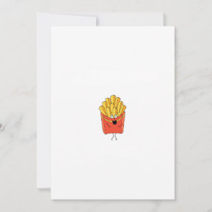 Invitación Papas fritas con tema
