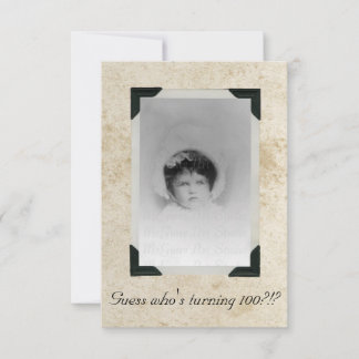 Invitación Papel contenido Viejo Fotos Cumpleaños