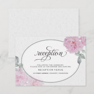 Invitación Papel de arroz rosado romántico descalzoBride™