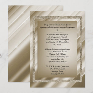 Invitación Papel de boda elegante en Bronze Multi Pattern