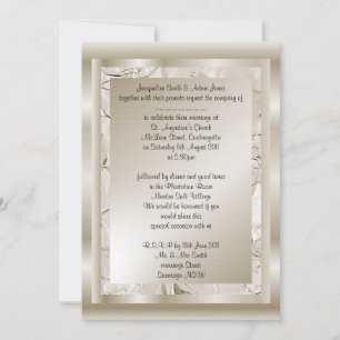 Invitación Papel de carta de boda elegante metálico bronce in