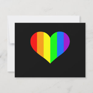 Invitación Papel de carta personal: Corazón Arcoíris