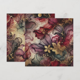 Invitación Papel de cartón de tinta de alcohol de cosecha imp