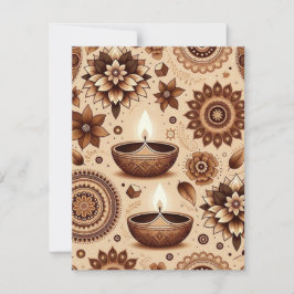 Invitación Papel de cuadernillo de bronce y dorado