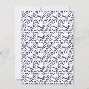 Invitación Papel de envoltura azul y blanco con un gráfico