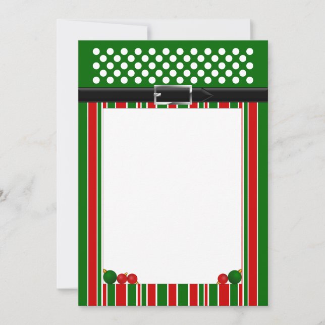 Invitación Papel de estilo de navidades (Anverso)