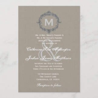 Invitación Papel de línea monocromo de cuadro gris y guijarro