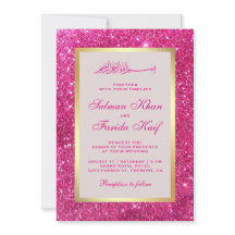 Papel de oro falso brillo rosa brillante Boda islá