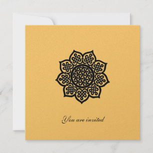 Invitación Papel de oro metálico de MAGIC EVENT