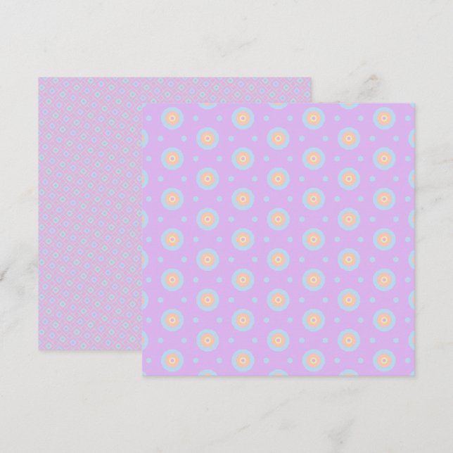 Invitación Papel de patrones de arcoiris geométrico en paquet (Anverso / Reverso)