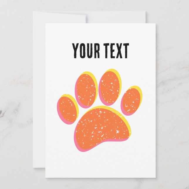 Invitación Papel de perro de grifo vintage (Anverso)