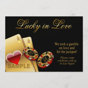 Invitación Papel del estilo el   del casino de la MUESTRA: