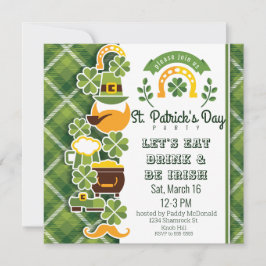 Invitación Papel divertido St. Patrick's Day Leprechauns Beer