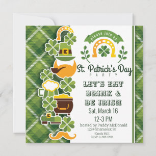 Invitación Papel divertido St. Patrick's Day Leprechauns Beer