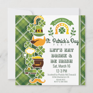 Invitación Papel divertido St. Patrick's Day Leprechauns Beer