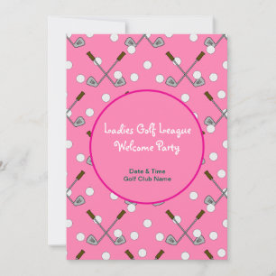 Invitación Papel Fiesta de la Liga de Golf de las Damas