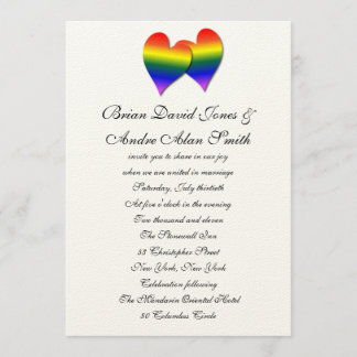 Invitación papel gay del arco iris LGBT PrideTextured de la