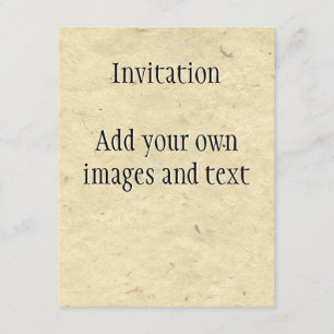 Invitación Papel hecho a mano de la fibra