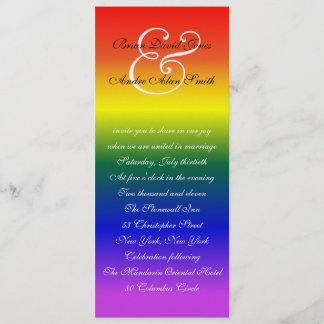 Invitación Papel metálico del orgullo LGBT para el Boda gay d