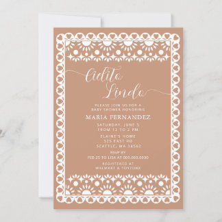 Invitación Papel mexicano Picado Cielito Lindo Baby Shower