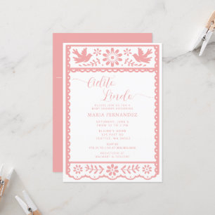 Invitación Papel mexicano Picado Cielito Lindo Baby Shower