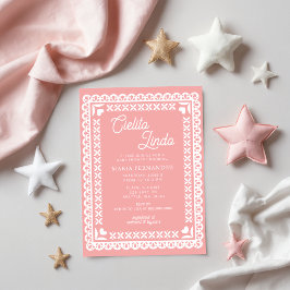 Invitación Papel mexicano Picado Cielito Lindo Baby Shower