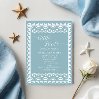 Invitación Papel mexicano Picado Cielito Lindo Baby Shower