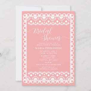 Invitación Papel mexicano Picado Cielito Lindo Ducha de Novia