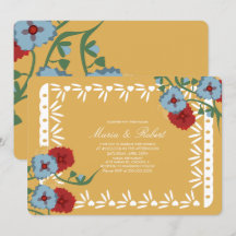 Papel Picado México Botánico Floral Fiesta Amarill