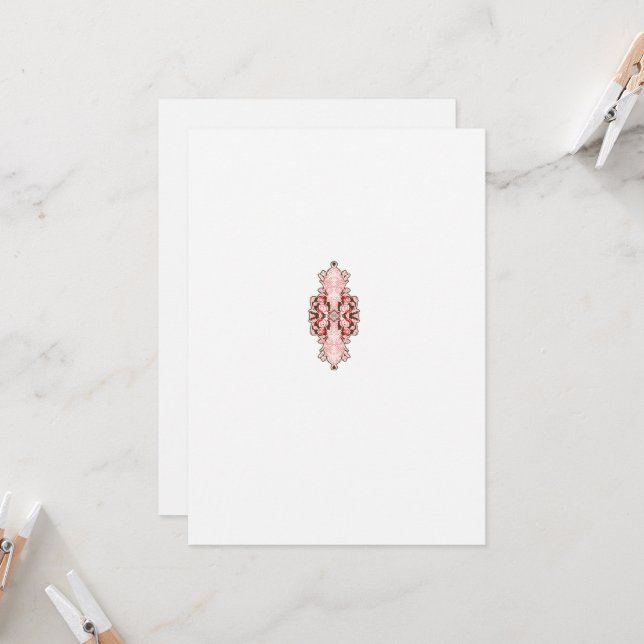 Invitación papel pintado de diseño de interiores flores rojas (Anverso/Reverso In Situ)