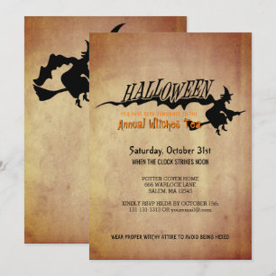 Invitación Papel pintado de Fiesta de té en Halloween