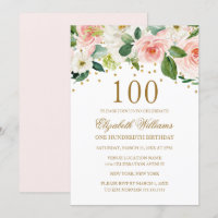 Papel Pintado Floral de Acuarela en Oro Rosa para 