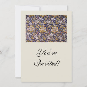Invitación Papel pintado floral de artes y oficios William Mo