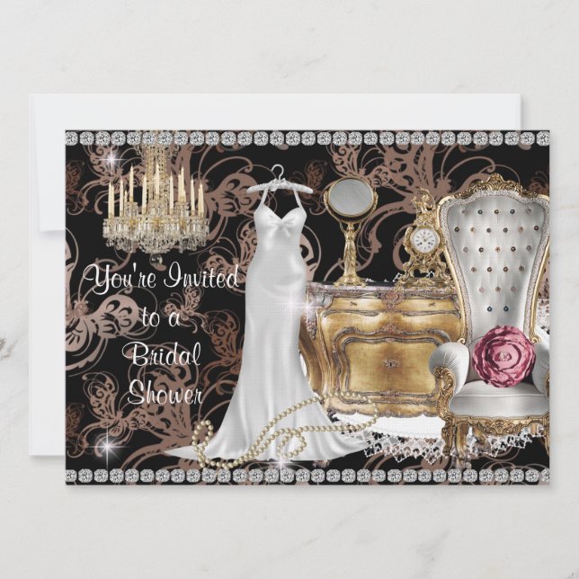 Invitación Papel pintado NUPCIAL del DISEÑADOR de la (Anverso)