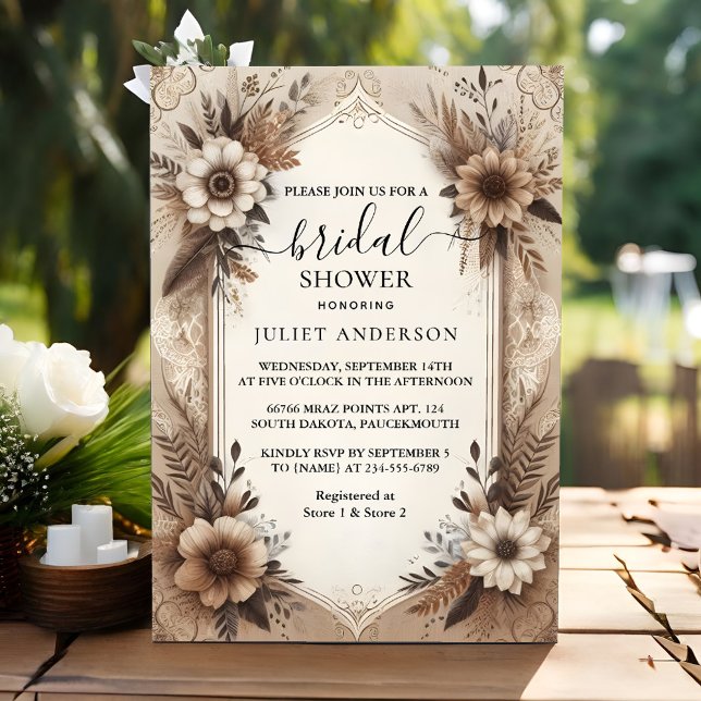 Invitación Papel reciclado de papel de madera de otoño ducha  (Subido por el creador)