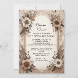 Invitación Papel reciclado de papel de madera de otoño ensayo