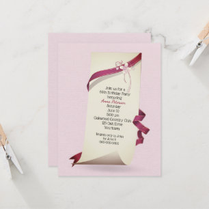 Invitación Papel rizado para fiesta de cumpleaños 69