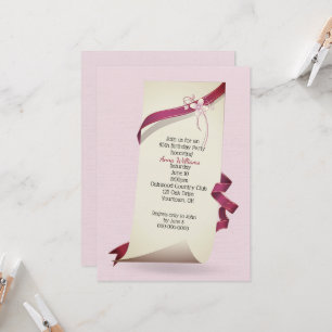 Invitación Papel Rizado para Fiesta de Cumpleaños 85
