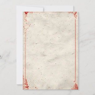 Invitación Papel suavemente Weathered con aspecto de borde ad